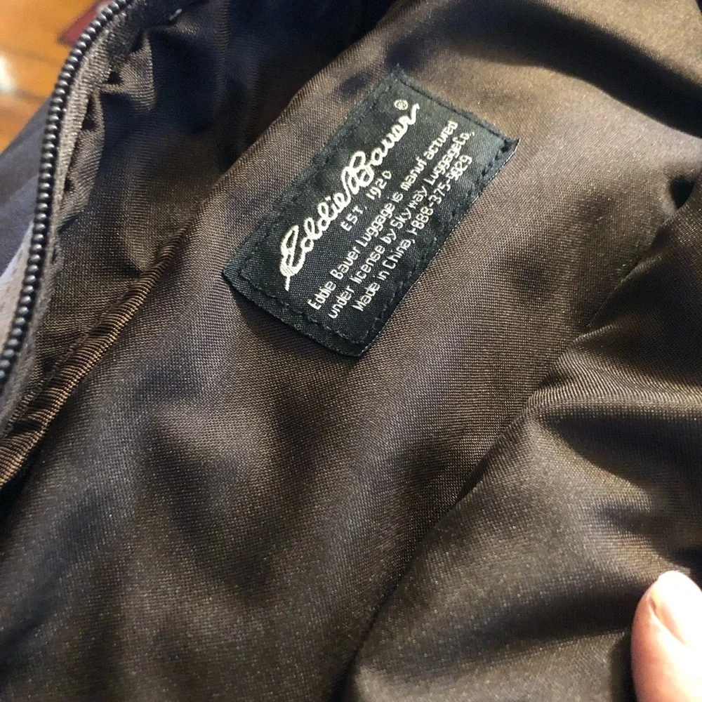 Eddie Bauer mustard brown  Canvas Messenger with Brown Trim